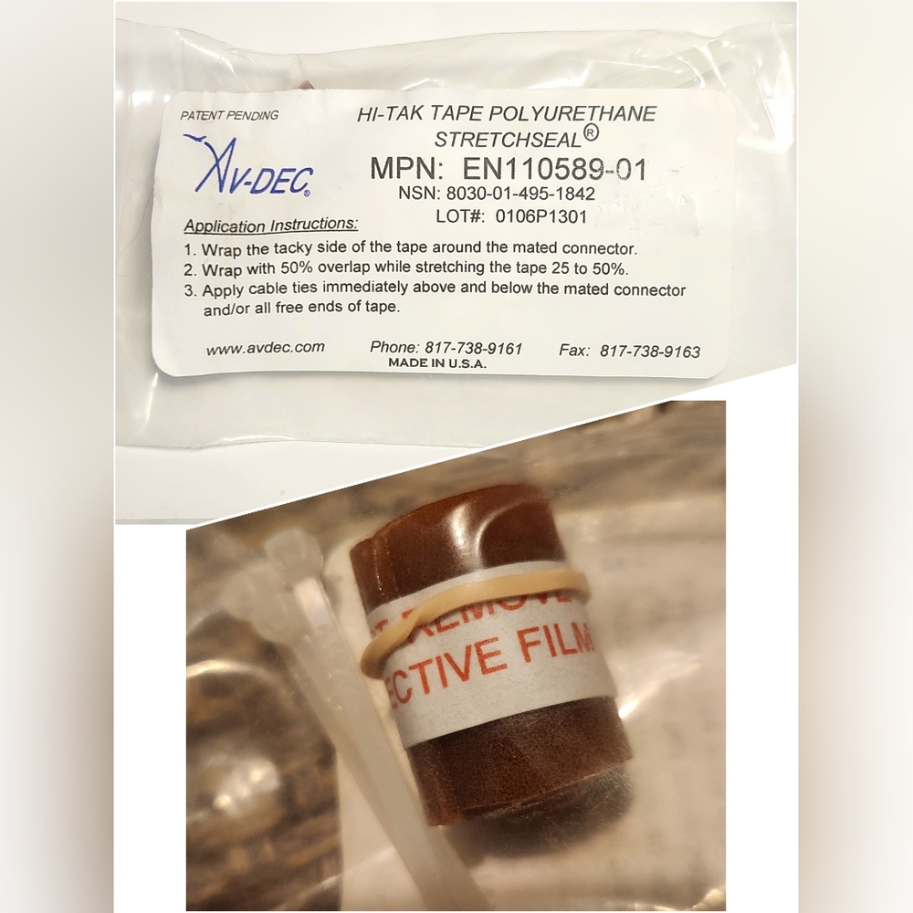 Avdec HI TAK Aviation Tape Polyurethane Stretch Seal 1 Inch  MPN EN110589-01